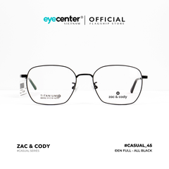 [C45] Gọng kính cận nam nữ chính hãng ZAC & CODY lõi thép chống gãy nhiều màu casual.45 ZC 880552 by Eye Center Vietnam