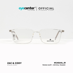 [C01][8188-7008] Gọng kính cận nam nữ chính hãng ZAC & CODY lõi thép chống gãy nhiều màu casual.01 by Eye Center Vietnam