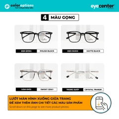 [A57] Gọng kính cận nam nữ chính hãng ZAC & CODY lõi thép chống gãy ZC K 9034 A57 by Eye Center Vietnam