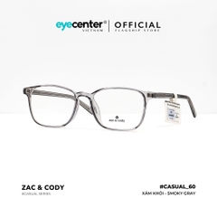 [C60] Gọng kính cận nam nữ chính hãng ZAC & CODY lõi thép chống gãy nhiều màu casual.60 ZC 8245 by Eye Center Vietnam