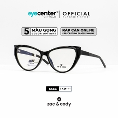 [B40]Gọng kính cận nữ chính hãng ZAC & CODY dáng mắt mèo lõi thép chống gãy cao cấp original.40 ZC 2003 by Eye Center Vietnam