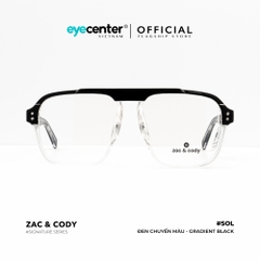 [A36] Gọng kính cận nam mắt vuông lớn chính hãng SOL by ZAC & CODY lõi thép chống gãy ZC BL3031 A36 by Eye Center Vietnam