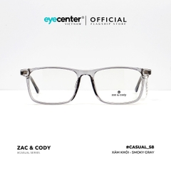 [C58] Gọng kính cận nam nữ chính hãng ZAC & CODY lõi thép chống gãy nhiều màu casual.58  ZC 82582 by Eye Center Vietnam