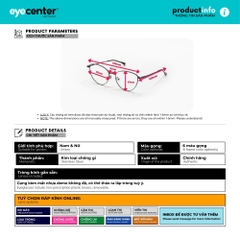 [B193] Gọng kính cận nữ chính hãng STUDIO MUKU kim loại chống gỉ by Eye Center Vietnam