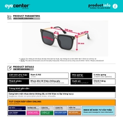 [S50] Kính mát Crystal UV chính hãng EYECENTER nhiều màu 358