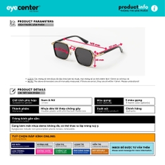[S55] [2155 - 0039 ]Kính mát Crystal UV chính hãng EYECENTER nhiều màu 0039