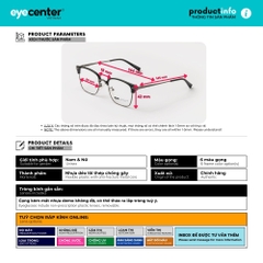 [B44][9314-8862-9009] Gọng kính chính hãng ZAC & CODY nhựa phối kim loại ZC 9314 by Eye Center Vietnam
