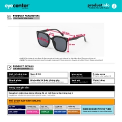 [S56] [88839 - 6113] Kính mát Crystal UV chính hãng EYECENTER nhiều màu 88839
