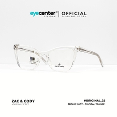 [B25] Gọng kính cận nữ chính hãng ZAC & CODY dáng mắt mèo lõi thép chống gãy cao cấp original.25 ZC 7001 by Eye Center Vietnam
