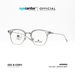 [A50] Gọng kính cận nam nữ Ferris chính hãng ZAC & CODY Titanium ZC T22002 A50 by Eye Center Vietnam