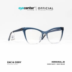 [B25] Gọng kính cận nữ chính hãng ZAC & CODY dáng mắt mèo lõi thép chống gãy cao cấp original.25 ZC 7001 by Eye Center Vietnam