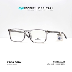 [C58] Gọng kính cận nam nữ chính hãng ZAC & CODY lõi thép chống gãy nhiều màu casual.58  ZC 82582 by Eye Center Vietnam