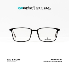 [C01][8188-7008] Gọng kính cận nam nữ chính hãng ZAC & CODY lõi thép chống gãy nhiều màu casual.01 by Eye Center Vietnam