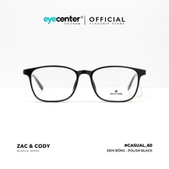 [C60] Gọng kính cận nam nữ chính hãng ZAC & CODY lõi thép chống gãy nhiều màu casual.60 ZC 8245 by Eye Center Vietnam