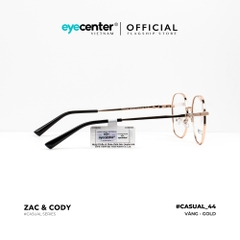 [C44] Gọng kính cận kim loại nam nữ chính hãng ZAC & CODY kim loại chống gỉ casual.44 ZC 880508 by Eye Center Vietnam