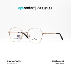 [C44] Gọng kính cận kim loại nam nữ chính hãng ZAC & CODY kim loại chống gỉ casual.44 ZC 880508 by Eye Center Vietnam