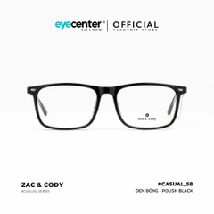 [C58] Gọng kính cận nam nữ chính hãng ZAC & CODY lõi thép chống gãy nhiều màu casual.58  ZC 82582 by Eye Center Vietnam