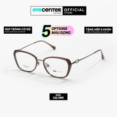 [VA413] Gọng kính cận mắt mèo nữ chất liệu nhựa phối kim loại chống gỉ by Eye Center Vietnam