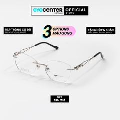 [ZA533] Gọng kính nữ không viền chất liệu Titanium chống gỉ by Eye Center Vietnam
