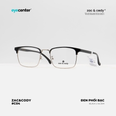 [C04] Gọng kính cận nam nữ mắt vuông chính hãng ZAC & CODY  nhựa dẻo chống gãy nhiều màu casual.04 ZC TR90 2723 by Eye Center Vietnam