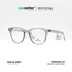 [B34] Gọng kính cận nam nữ chính hãng ZAC & CODY nhựa dẻo chống gãy siêu nhẹ nhiều màu thời trang original.34 ZC TR30001 by Eye Center Vietnam