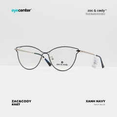 [A67]Gọng kính cận nữ chính hãng ZAC & CODY dáng mắt mèo kim loại chống gỉ signature cao cấp ZC LC704 by Eye Center Vietnam