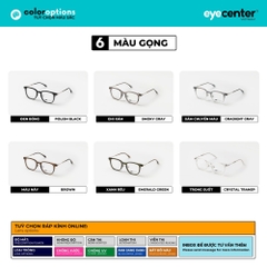 [B96] Gọng kính cận nam nữ chính hãng EYECENTER nhựa phối kim loại nhiều màu EB 85016