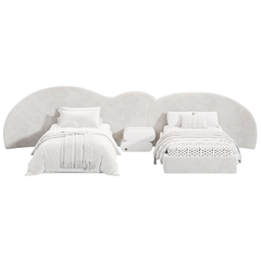 Giường Ngủ Đôi Bọc Nệm Cho Bé GNC-18