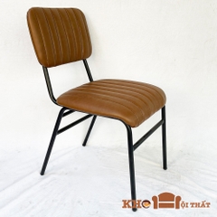 Ghế cafe Lotte chân sắt sơn tĩnh điện bọc da nhiều màu GCF-27