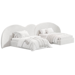 Giường Ngủ Đôi Bọc Nệm Cho Bé GNC-18
