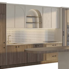 Tủ Bếp Bo Vòm Gỗ MDF TB-51