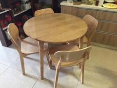 Bộ Bàn Ghế Cafe Sân Vườn Gỗ Cao Su Tròn BBC-52