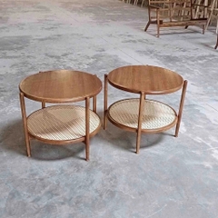 Bàn Trà Gỗ Indochine Đan Mây BTG-01