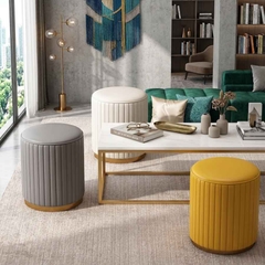 Ghế đôn bọc nỉ hình hoa DON-04