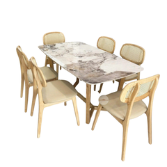 Bộ Bàn Ăn Cao Cấp 6 Ghế BBA-107