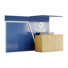 Quầy lễ tân gỗ công nghiệp QLT-14