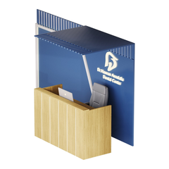 Quầy lễ tân gỗ công nghiệp QLT-14