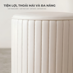 Ghế đôn bọc nỉ hình hoa DON-04