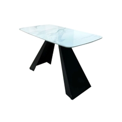 Bàn ăn chân sắt chữ A mặt đá B-008