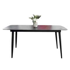 Bàn ăn mặt đá hình chữ nhật 4 chân sắt B-010