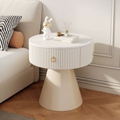Bàn cạnh sofa tròn nhỏ có hộc gỗ BTSF-22