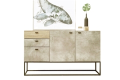 Tủ console 3 hộc kéo và 2 cánh mở màu bê tông BCL-26