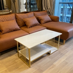 Bàn sofa mặt đá chữ nhật 3 tầng sang trọng BTS-14