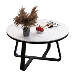 Bàn sofa tròn mặt đá ceramic chống thấm chống trầy hiện đại BTS-97