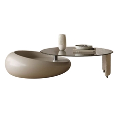 Bàn trà đôi tròn xoay 360 độ BTN-06