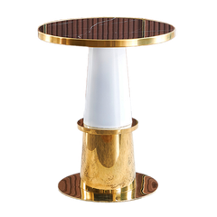 Bàn tròn tiếp khách khung inox sang trọng BCF-19