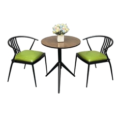 Bộ bàn cà phê 2 ghế khung sắt ngoài trời BBC-45