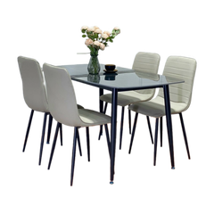 Bộ bàn ăn 4 ghế mặt đá giá rẻ BBA-07