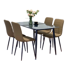 Bộ bàn ăn 4 ghế mặt đá giá rẻ BBA-07