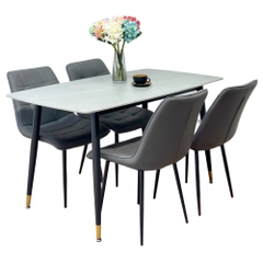 Bộ bàn ăn mặt đá 4 ghế camila BBA-31